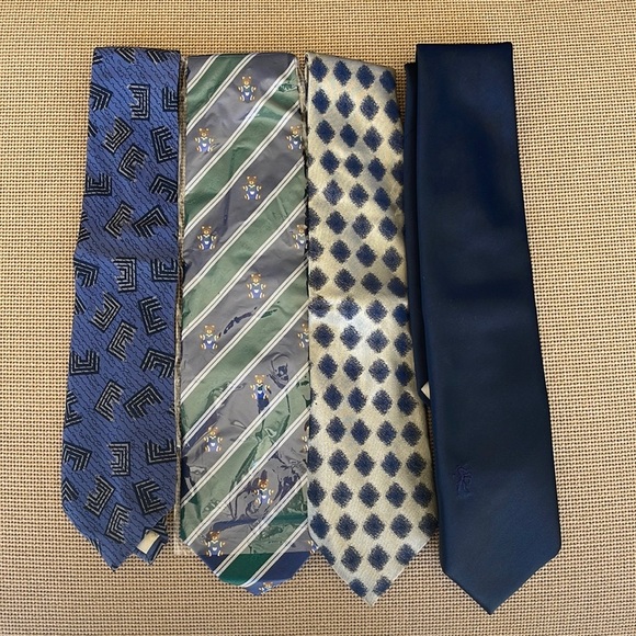 Vintage Designer Men's Ties Set of 4 - Picture 1 of 5